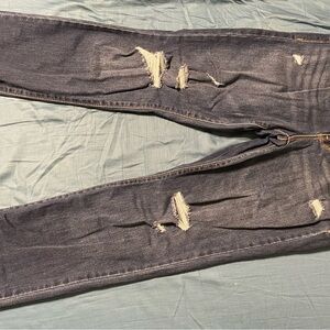 Old Navy Power Slim Straight Leg Distressed Blue Jeans